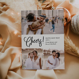 Tarjeta Festiva Saludos festivos | Multifoto Feliz Año Nuevo