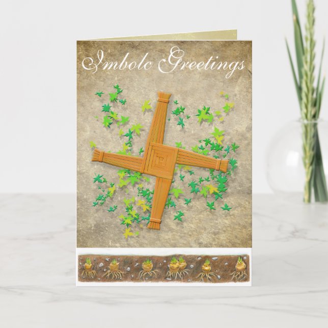 Tarjeta Festiva Saludos Imbolc (Anverso)