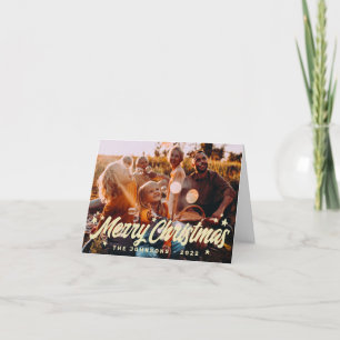 Tarjeta Festiva Saludos juguetones modernos y simples Estrellas Fo