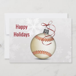 Tarjeta Festiva saludos navideños de béisbol