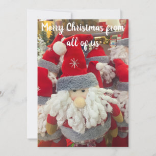 Tarjeta Festiva Saludos navideños de Santa Gnomes