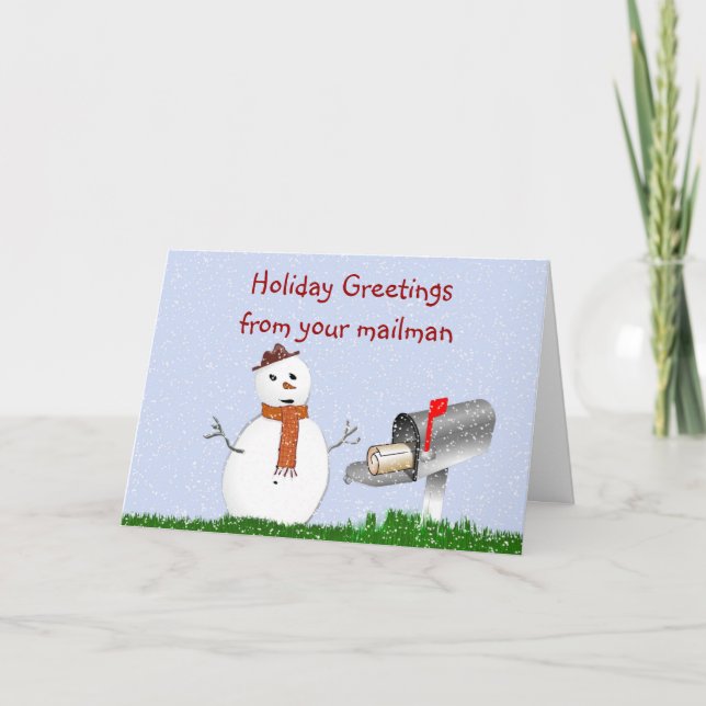 Tarjeta Festiva Saludos navideños de sus Navidades de correo (Anverso)