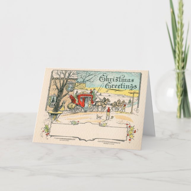 Tarjeta Festiva Saludos navideños de Victoria (Anverso)