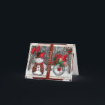 Tarjeta Festiva Saludos navideños fríos<br><div class="desc">Disponible en delantales,  bolsas de tote,  posavasos,  servilletas,  colchones,  llaveros,  tarjetas de felicitación,  tabla de corte y productos horneados.</div>