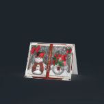 Tarjeta Festiva Saludos navideños fríos<br><div class="desc">Disponible en delantales,  bolsas de tote,  posavasos,  servilletas,  colchones,  llaveros,  tarjetas de felicitación,  tabla de corte y productos horneados.</div>