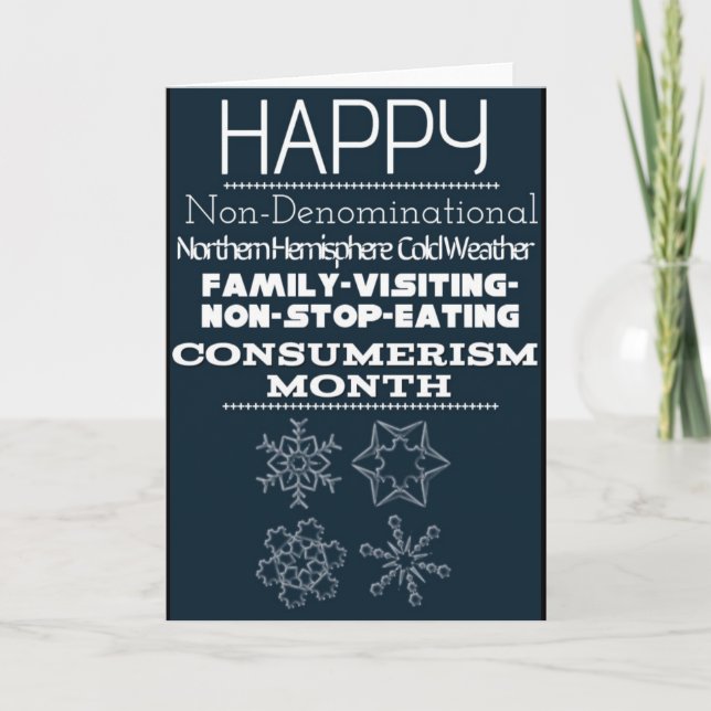 Tarjeta Festiva Saludos No-Confesionales 1 del invierno (Anverso)
