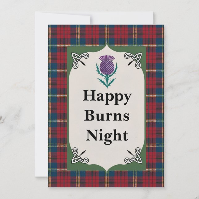 Tarjeta Festiva Saludos nocturnos felices de Escocia (Anverso)