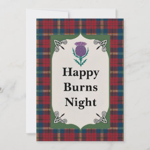 Tarjeta Festiva Saludos nocturnos felices de Escocia