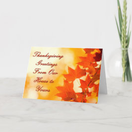 Tarjeta Festiva Saludos para el Día de Acción de Gracias