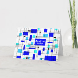 Tarjeta Festiva Saludos Retro Hanukkah