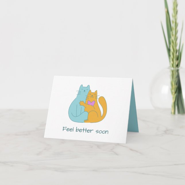 Tarjeta Festiva Saludos Se Sienten Mejor Pronto, Personalizado Tex (Anverso)
