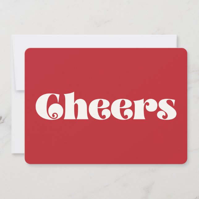 Tarjeta Festiva Saludos simples retro vintage (Anverso)