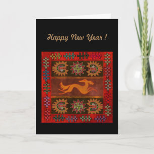 Tarjeta Festiva Saluki Pazyryk