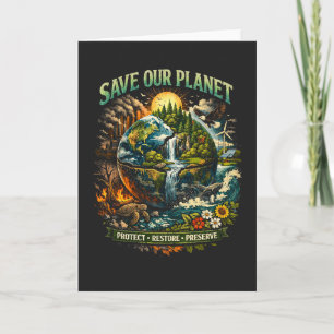 Tarjeta Festiva Salva Nuestro Planeta