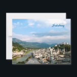 Tarjeta Festiva Salzburgo<br><div class="desc">Salzburgo,  la cuarta ciudad más grande de Austria y el río Salzach,  efecto pintoresco</div>