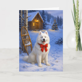 Tarjeta Festiva Samoyed Holiday Card