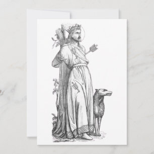 Tarjeta Festiva San Edmundo el Mártir Rey de los Ángulos del Este