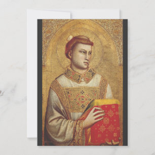 Tarjeta Festiva San Esteban por Giotto Reproducción de Arte Fino