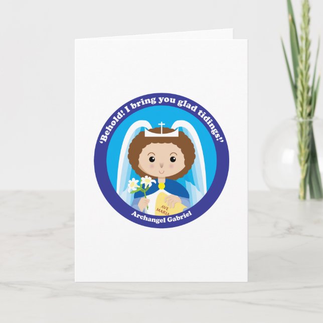 Tarjeta Festiva San Gabriel el Arcángel (Anverso)