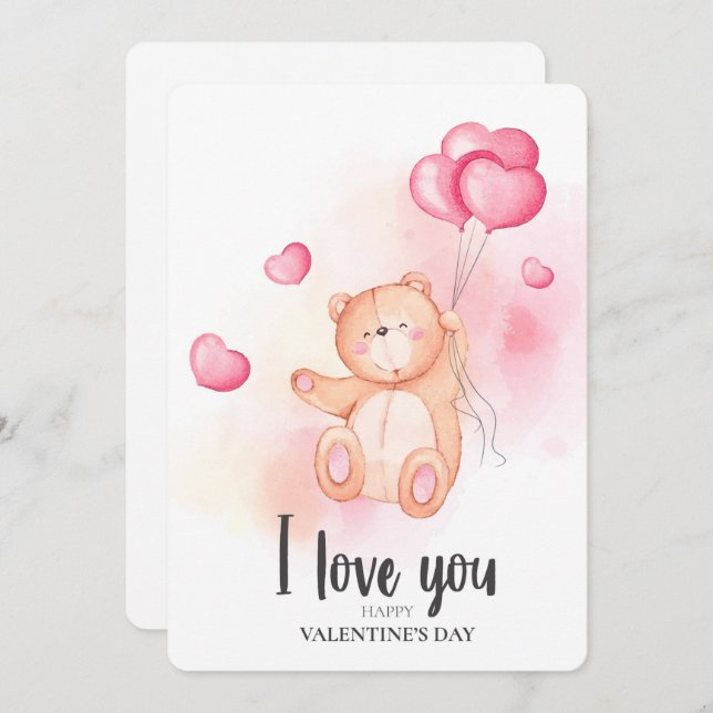 Tarjeta Festiva San Valentín (Anverso / Reverso)