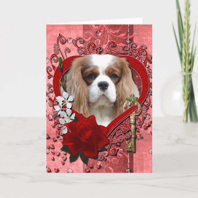 Tarjeta Festiva San Valentín - Clave para mi corazón - Caballero - (Anverso)
