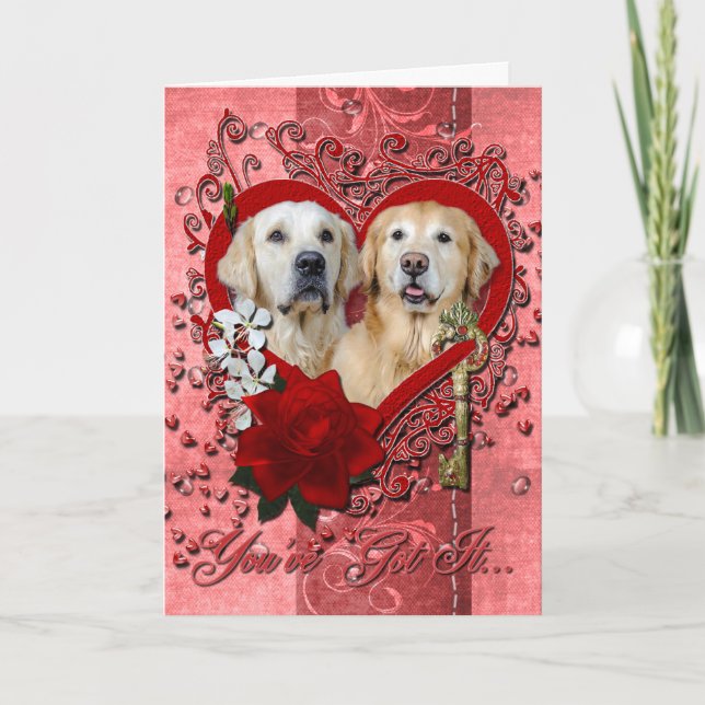 Tarjeta Festiva San Valentín - Clave para mi corazón - Jardines de (Anverso)