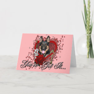 Tarjeta Festiva San Valentín - Clave para mi corazón - Pastor alem