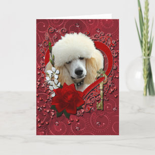 Tarjeta Festiva San Valentín - Clave para mi corazón - Poodle - Ap