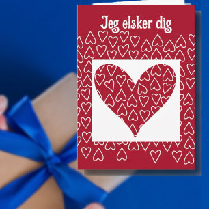 Tarjeta Festiva San Valentín danés