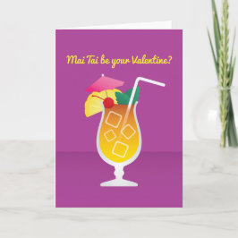 Tarjeta Festiva San Valentín de cócteles: ¿Mai Tai es San Valentín