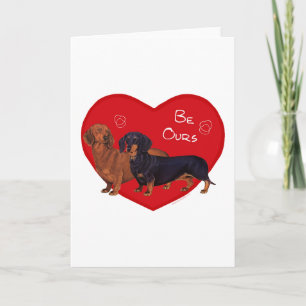 Tarjeta Festiva San Valentín de Dachshund