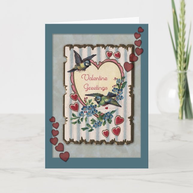 Tarjeta Festiva San Valentín de época (Anverso)