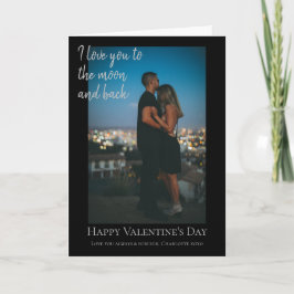 Tarjeta Festiva San Valentín de la Luna y la Espalda Personalizada