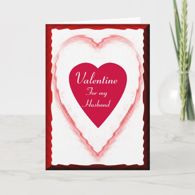 Tarjeta Festiva San Valentín de mi marido - Festividad de diseño d (Anverso)