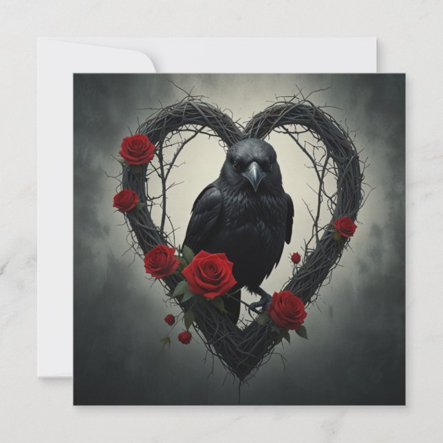 Tarjeta Festiva San Valentín de Raven  (Anverso)