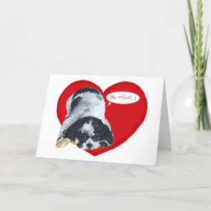 Tarjeta Festiva San Valentín de Shih Tzu