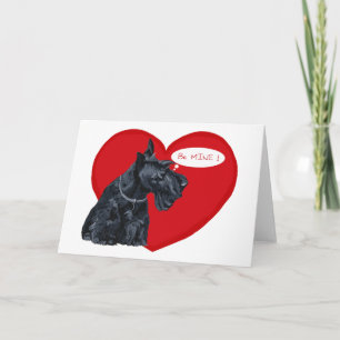 Tarjeta Festiva San Valentín del Terrier Escocés