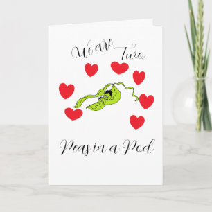 Tarjeta Festiva San Valentín: Dos en una vaina.