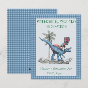 Tarjeta Festiva San Valentín, ¡Eres DINO-Mitico! Aula azul  