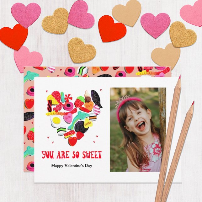 Tarjeta Festiva San Valentín eres tan dulce cardíaco de caramelo f (Subido por el creador)