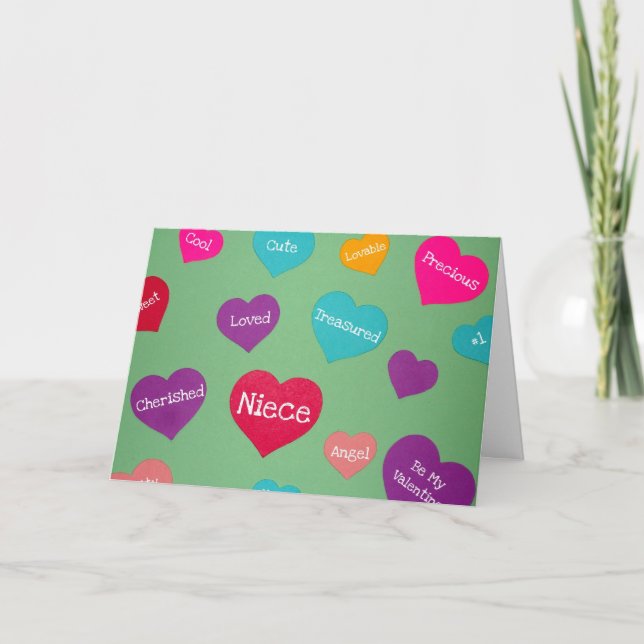 Tarjeta Festiva ¡San Valentín es para una dulce sobrina! (Anverso)