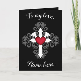 Tarjeta Festiva San Valentín gótico-romántico