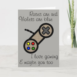 Tarjeta Festiva San Valentín: Me encantan los juegos y a ti