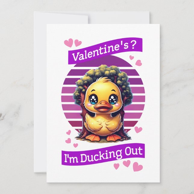 Tarjeta Festiva ¿San Valentín? Me largo (Anverso)