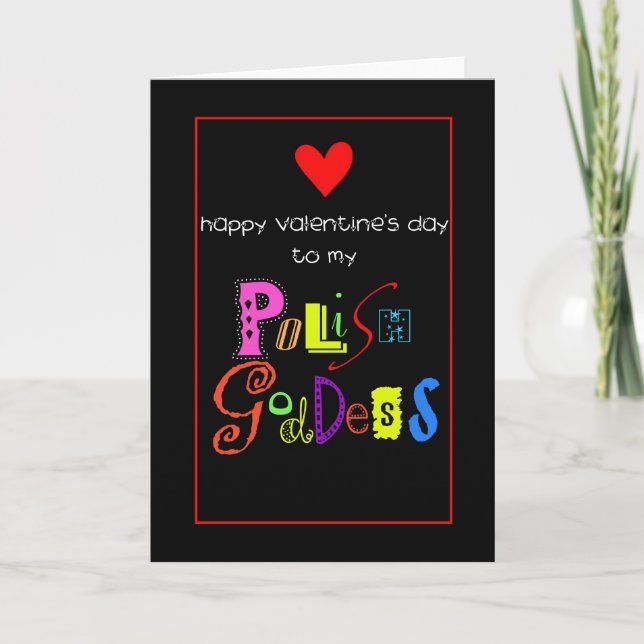 Tarjeta Festiva San Valentín para mujer polaca (Anverso)