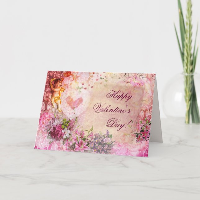 Tarjeta Festiva San Valentín romántico (Anverso)