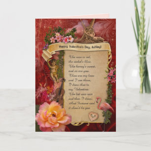 Tarjeta Festiva San Valentín romántico (personalizable)