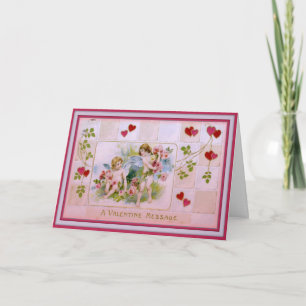 Tarjeta Festiva San Valentín saluda a los curpidos de San Valentín