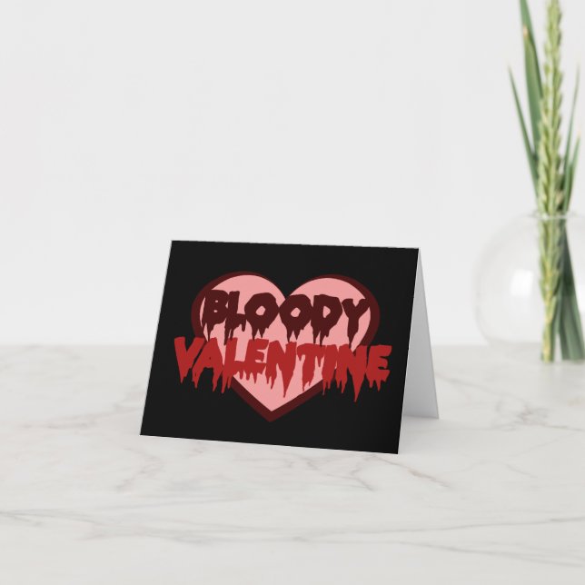 Tarjeta Festiva San Valentín sangriento (Anverso)