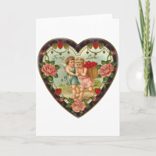 Tarjeta Festiva San Valentín Victoriano A Mi Amor II